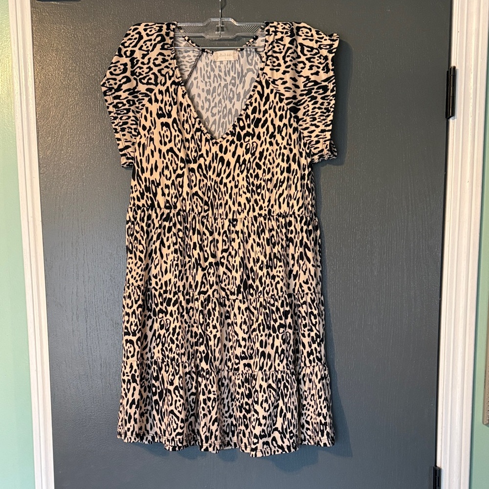 Altar'd State Animal Print Mini Flowy Dress